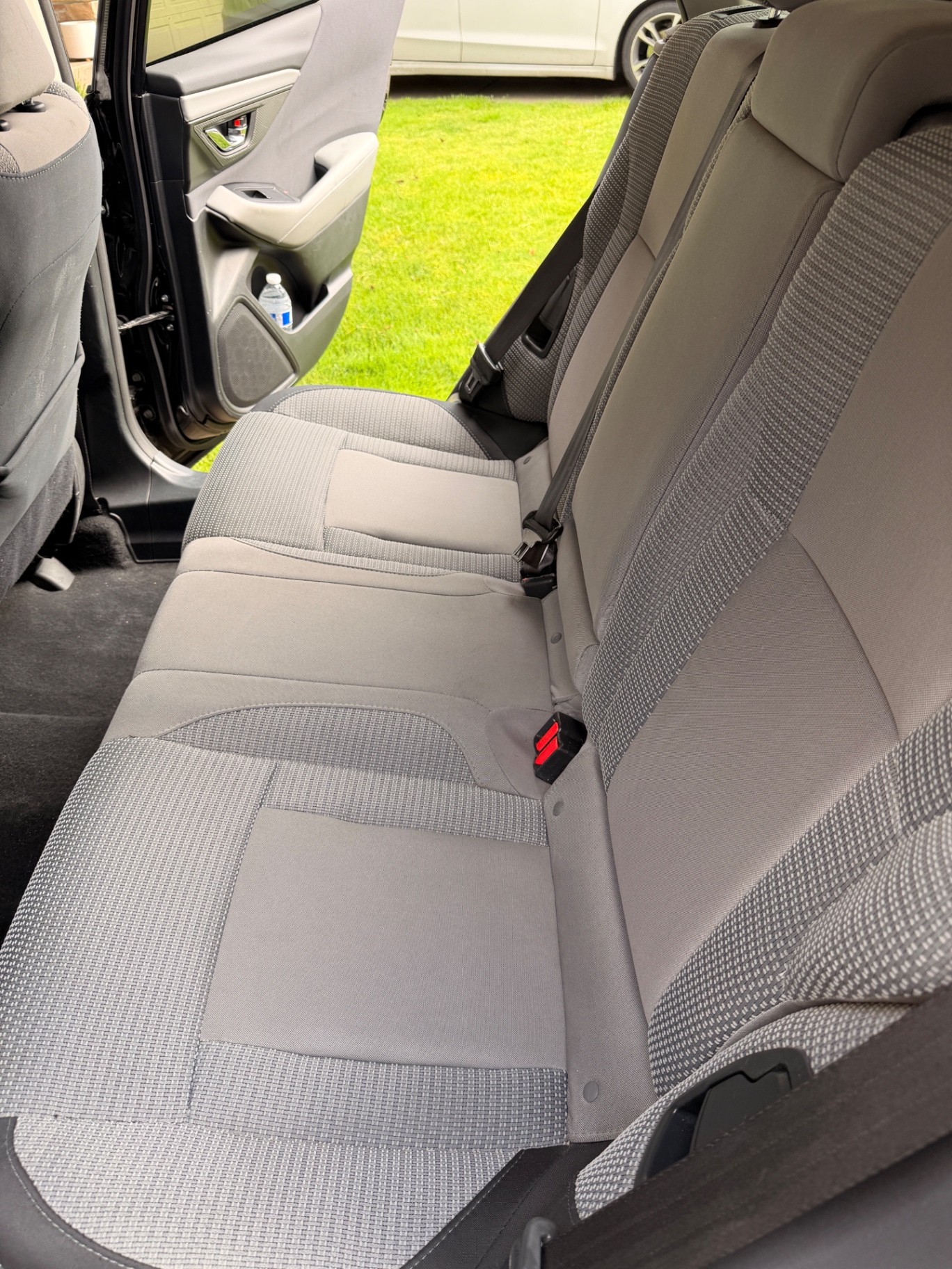 Cloth rear seating deep cleaned after KingWash interior detailing